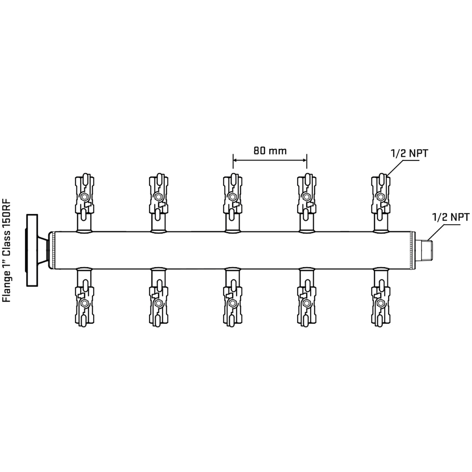 M510A010130 Manifolds Stainless Steel Double Sided