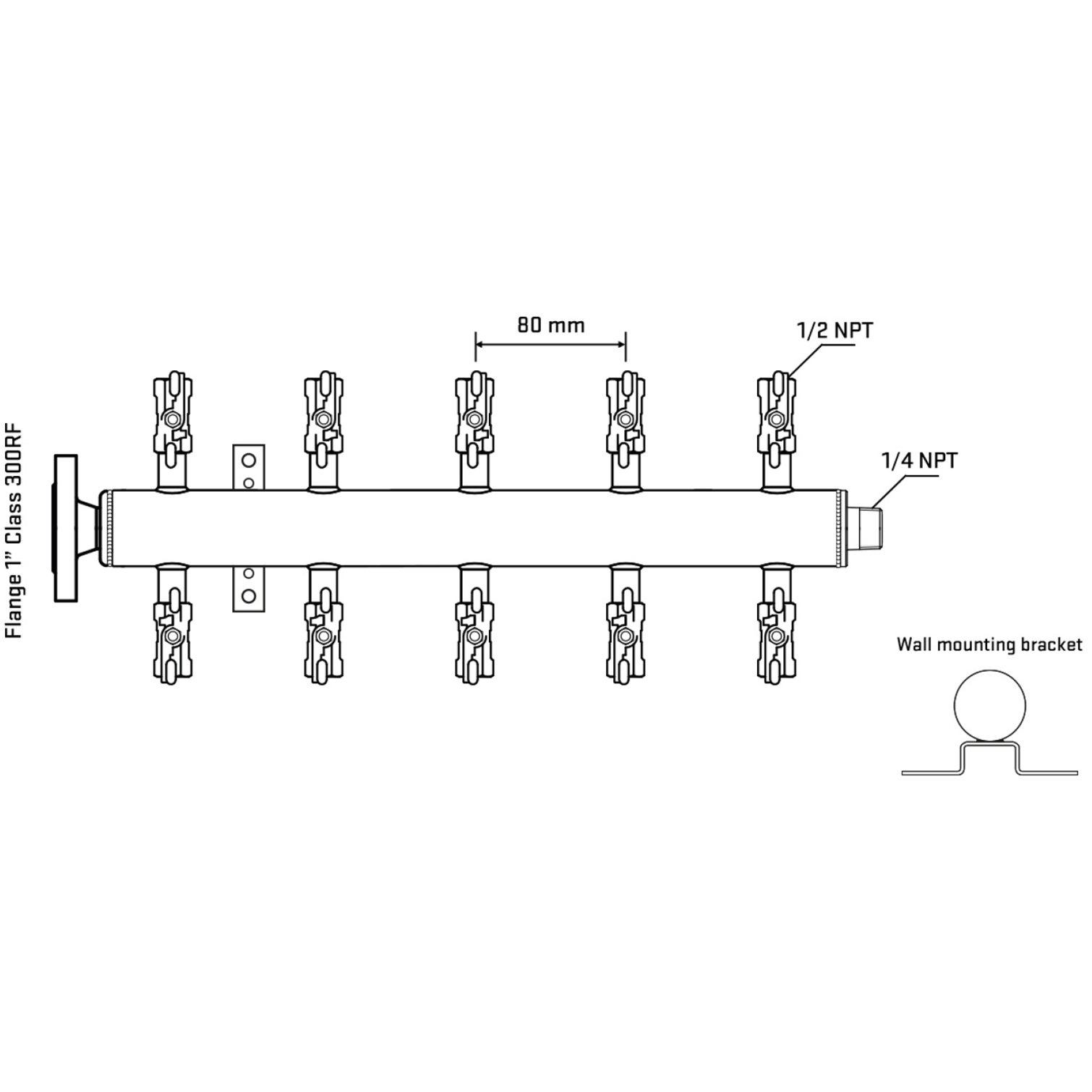 M510A010242 Manifolds Stainless Steel Double Sided