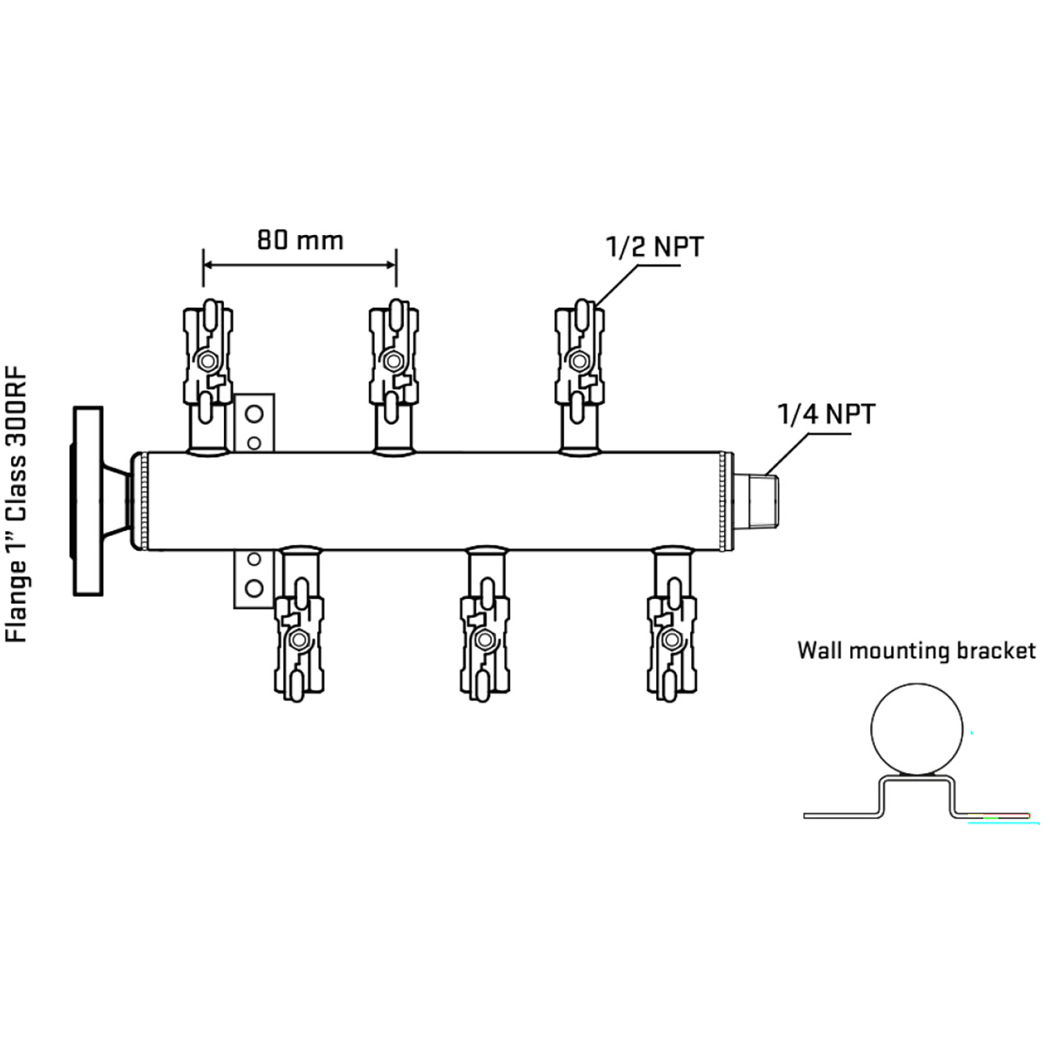 M5F1A010242 Manifolds Stainless Steel Double Sided