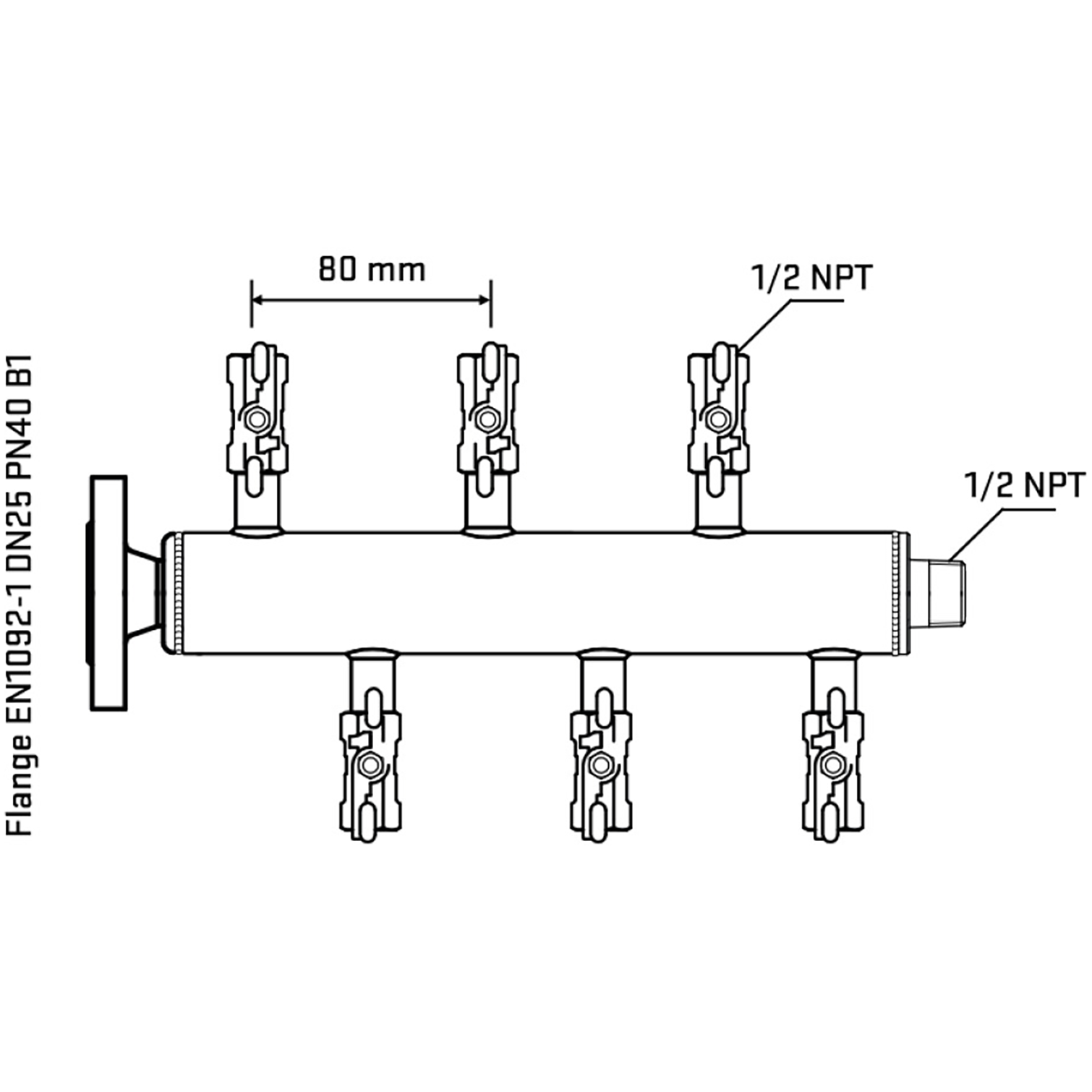 M5F1A010330 Manifolds Stainless Steel Double Sided