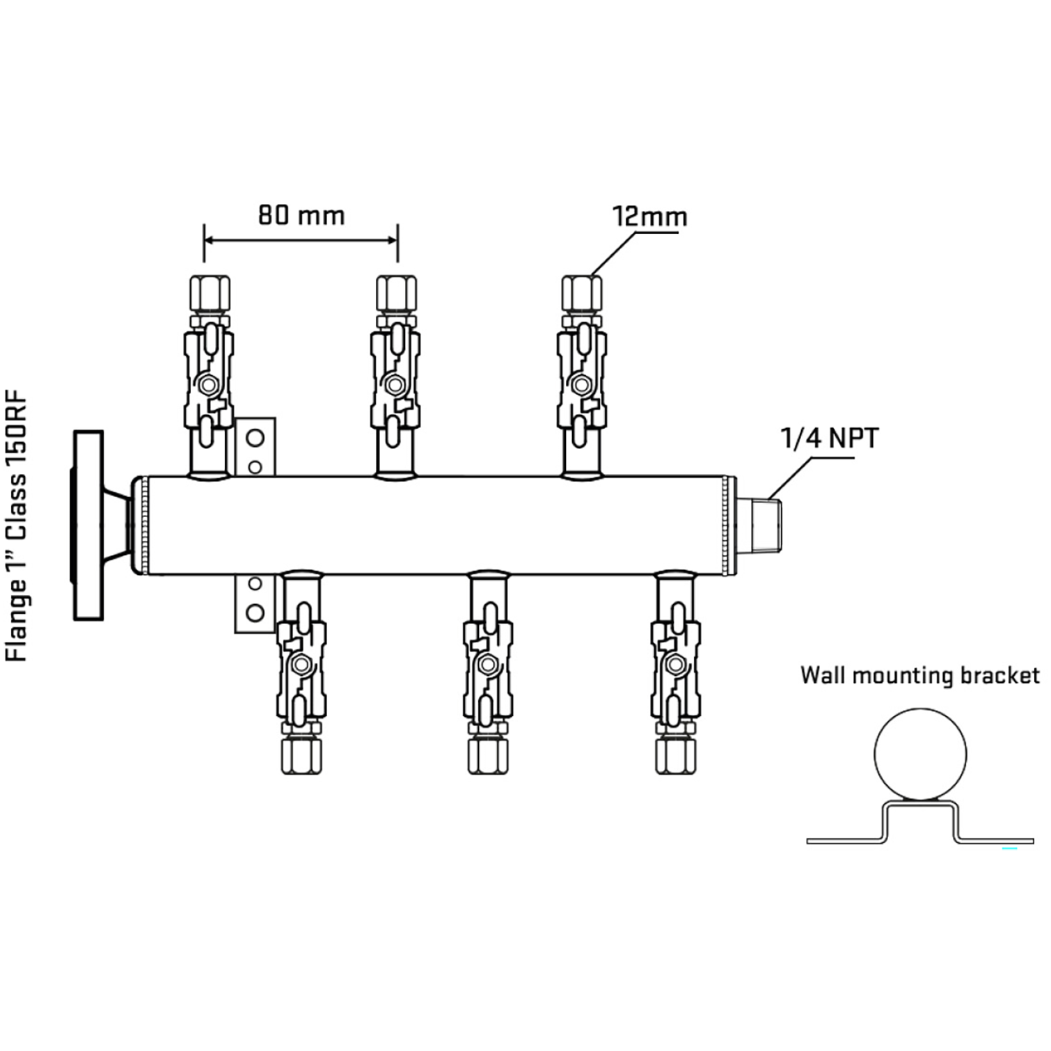 M5F1A040142 Manifolds Stainless Steel Double Sided